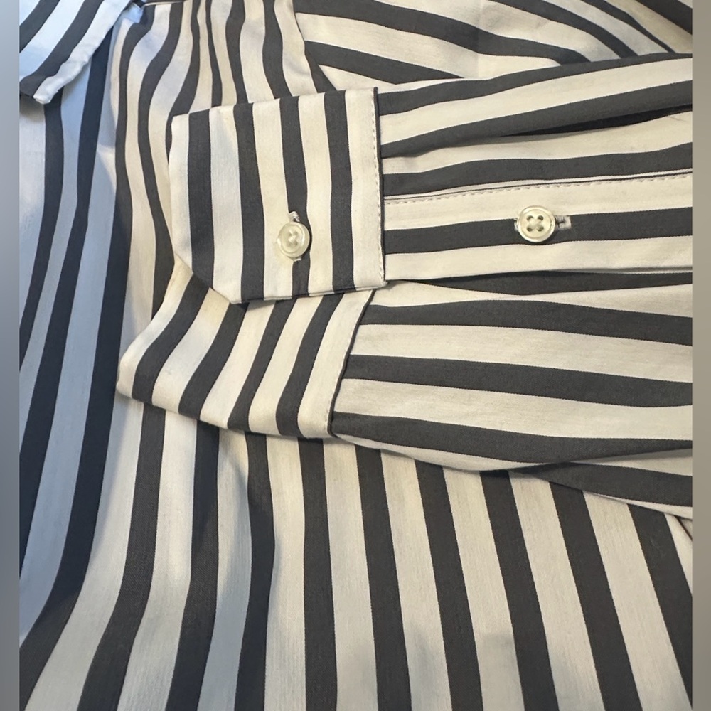 Ann Taylor Size 6P Long Sleeve Tie Front Button Down Shirt NWT - Picture 9 of 9